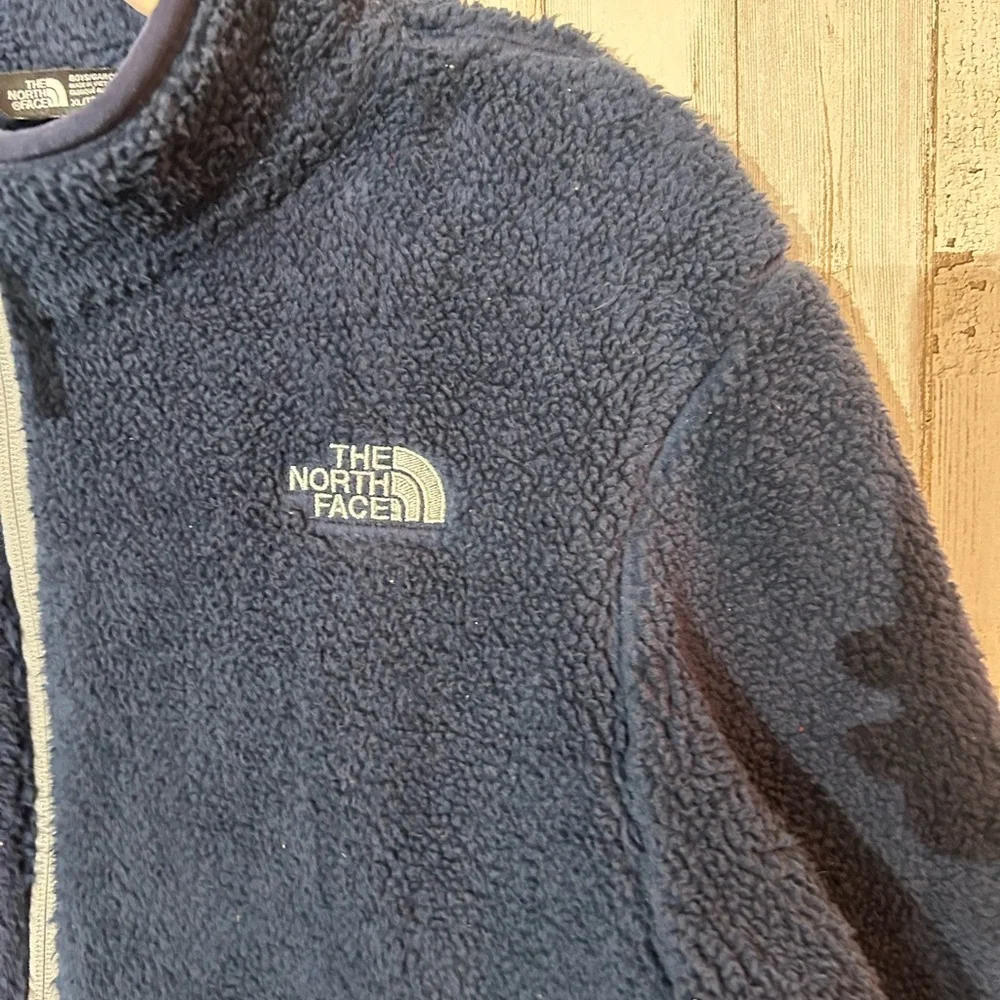 The North Face Boys Fleece Jacket Navy Blue Size XL